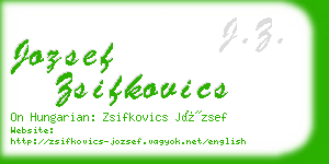 jozsef zsifkovics business card